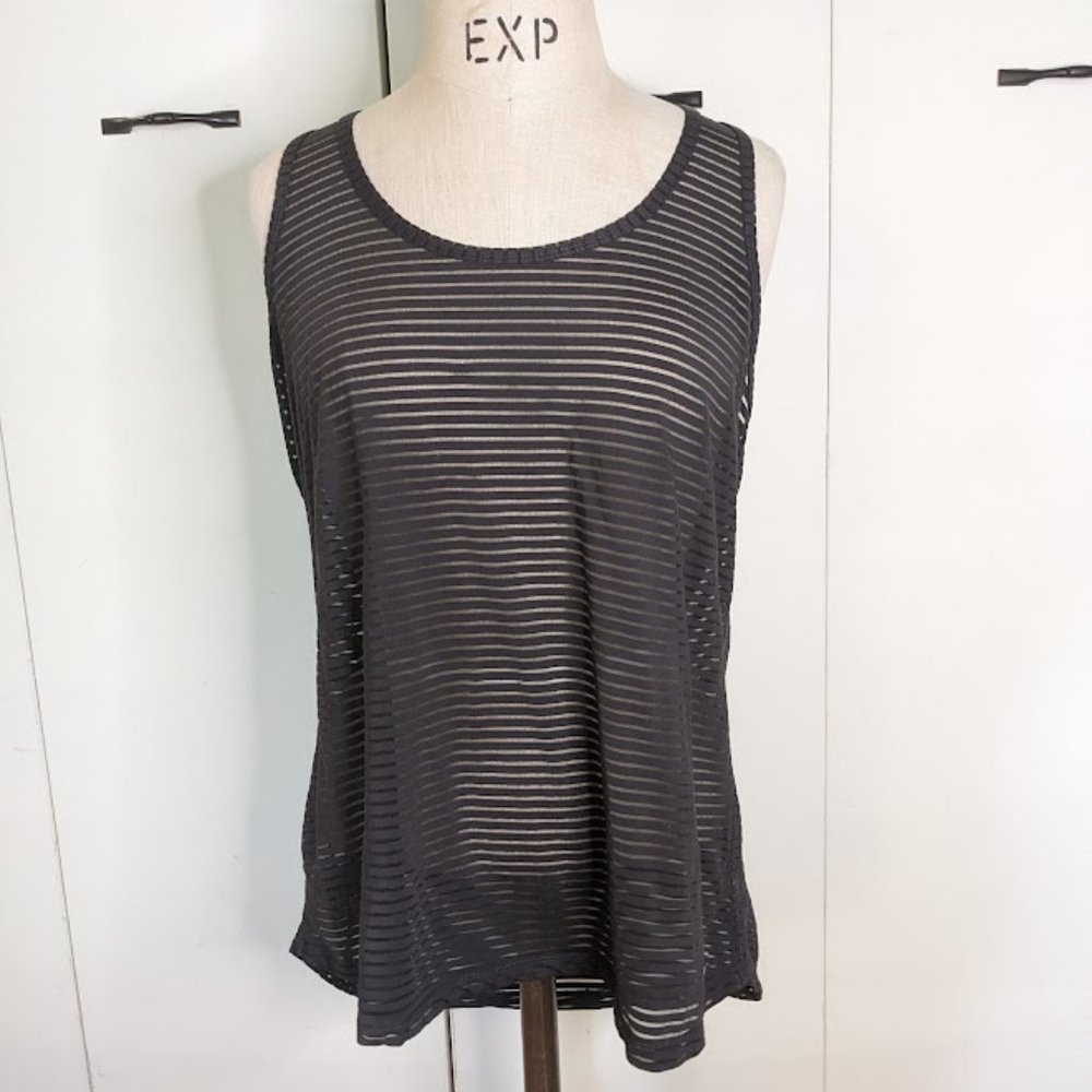 Sheer athletic tank top
